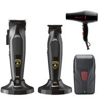 JRL Lamborghini Collection Diamante Combo Clipper + Trimmer + Shaver + Secador 4 en 1