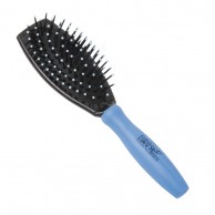 Cepillo Neumático Bimateria Profesional Púas Plástico - Azul Pequeño - Eurostil 03101