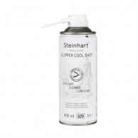 Clipper cool shot steinhart (400 ml) Refrigerante, Lubricante y desinfectante Limpiador 400 ml | spray para desinfectar máquinas, trimmer,
