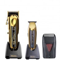 Combo Gold Wahl Magic Clip Cordless  + Detailer Li Cordless Pack Clipper + Trimmer + Afeitadora