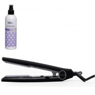 Corioliss C1 Black Soft Touch Chrome Plancha de Pelo + Protector Térmico, la mejor plancha de titanio para el cabello