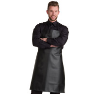 Delantal Barbero negro | Mandil polipiel trabajo barbería | Mejor delantal piel barbero | Venta delantal peluquería barato | Oferta 30% Descuento delantal barbero | Mandil barbero polipiel