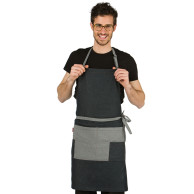 Delantal Peto tejano Barbero T-U vestuario profesional | Mandil vaquero barbería | Mejor delantal barbero | Venta delantal peluquería barato | Oferta 30 Descuento delantal barbero | Mandiles barberos