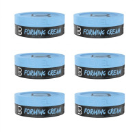 6 X L3VEL3 Crema Voluminizadora FORMING CREAM - Fijación Media y Brillo Natural 150 ml