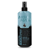 NISHMAN Spray Sal Marina 02 Texturizante 200ml Texturizador para el cabello Keratina y Aloe Vera 200ml