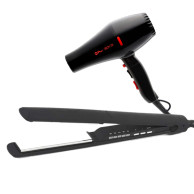 Pack Corioliss C3 Black Soft Touch Chrome + Secador 2000W profesional
