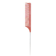 Peine Púa JRL 102 con tecnología de cerámica para eliminar frizz y acelerar el secado. Diseño de dientes finos, mango antideslizante y resistente hasta 240 °C. Ideal para cabello largo y resistente a productos químicos.