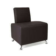 Sillón de Espera Selene  - Elegancia y Sofisticación en marrón barbería peluquería y estética