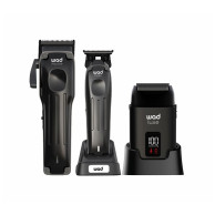 WAD Pack Sharp Black Clipper + Trimmer + Shaver Pro Combo Máquinas barbero 
