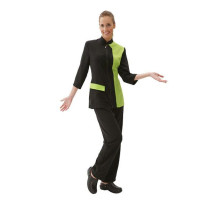 Casaca peluquería - Bata Artero new mila Pistacho y negro 