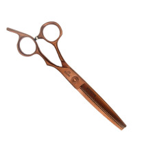  Tijera Esculpir 6.5"  left Rooster cobre profesional barbería peluquería