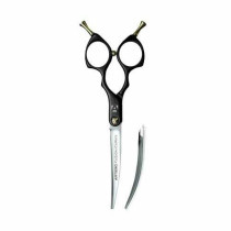 Artero Tijeras Fusion curvy Black  6" profesionales corte y desfilado de cabello , Tijera de hojas curvadas 