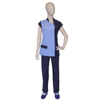 Casaca peluquería Azul/Azul Bata anti pelos Brigitte