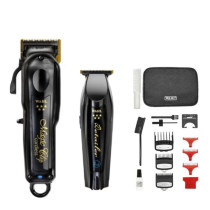 Combo Barber cordless Wahl Magic Clip Cordless  + Detailer Li Cordless Pack Clipper + Trimmer Black edition limited