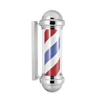 Poste de Barbero con Luz Giratorio Cromado Lys 72 Led Bifull