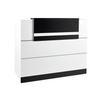 Recepción Barbados Blanco y Negro - Mueble Funcional y Elegante Peluquería estética y barbería