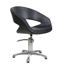 Silla de Peluquería Moderna Oval Hidráulica Negra 