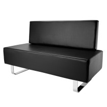Sofa Espera 3 plazas polipiel negro mobiliario peluquería y estética  | Comprar sofá Peluquería Barato | venta de sofá para Peluquería al Mejor Precio | Oferta