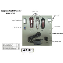 Wahl Detailer 08081-016 1216 Despiece repuesto original , cuchillas, carcasas, motor, soporte cuchillas,circuito, muelle precisión, transformador | Repuesto wahl máquina corta pelos detailer despiece 