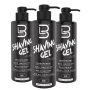 Pack 3 L3VEL3 Gel de Afeitar Transparente Ice 500ml Profesional Barbería