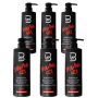 Pack 6 L3VEL3 Gel de Afeitar Transparente Flame 500ml Profesional Barbería