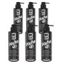 Pack 6 L3VEL3 Gel de Afeitar Transparente Ice 500ml Profesional Barbería