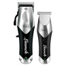 Combo profesional Wahl Launch™ con cortadora y recortadora inalámbricas. Motores de 6000 RPM, cuchillas ajustables, autonomía de hasta 150 min y carga USB-C. Ideal para barberos exigentes que buscan rendimiento, precisión y ergonomía en una sola solución