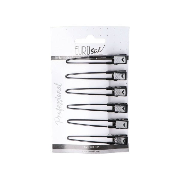 carton 6 pinzas negras 6,5com