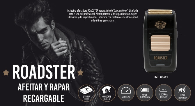 Captain Cook Roadster Shaver Máquina afeitar y rapar profesional recargable