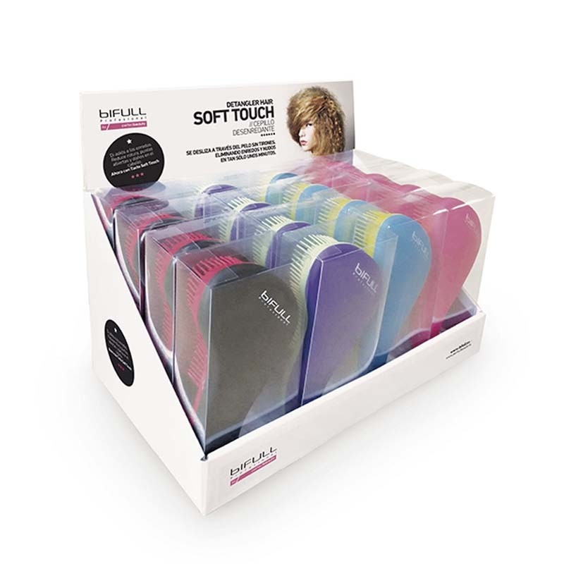 Detangler Hair Soft Touch Expositor 16uds Colores Surtidos