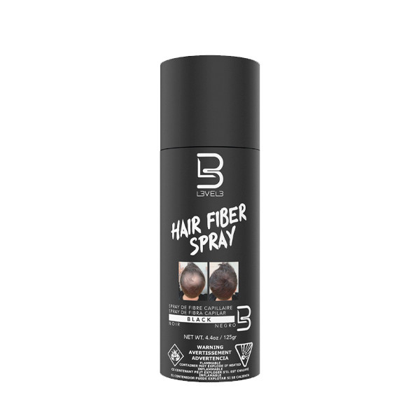 Level 3 Spray Fibras Capilares Negras 125g Aplicación Rápida. Retoques invisibles con un acabado profesional.