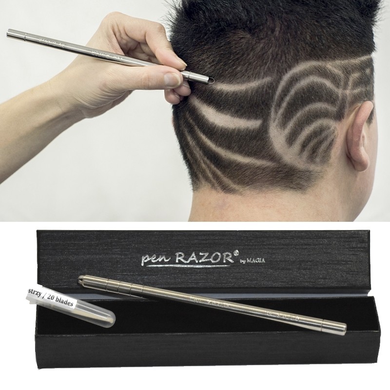 Pen Razor by magia Lápiz dibujar en el pelo Tatoo dibujos cabello Profesional