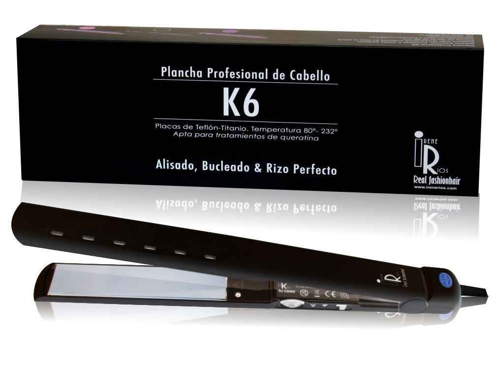 Plancha pelo irene ríos k6 al mejor precio | comprar plancha k6 más barata  | Plancha keratina k6 | Distribuidor Irene Ríos al mejor precio | Irene  Ríos - Plancha Pelo k6