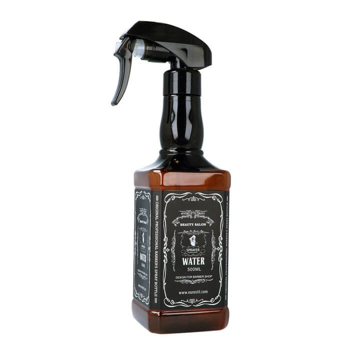 Pulverizador spray barbería y peluquería 500ml barber line etiqueta whisky